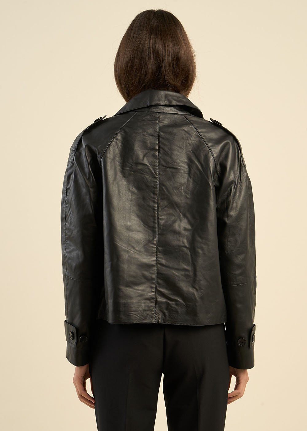 Veste en cuir courte