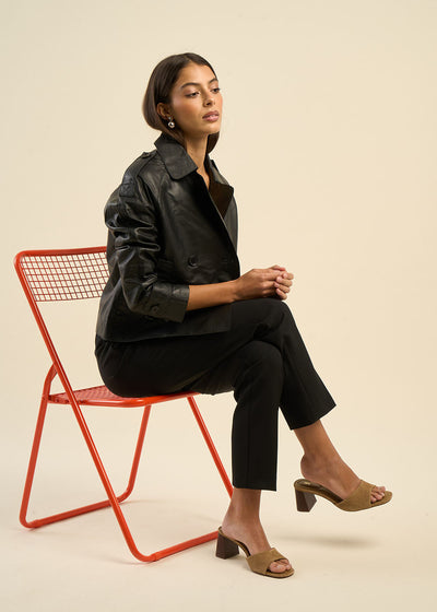 Veste en cuir courte