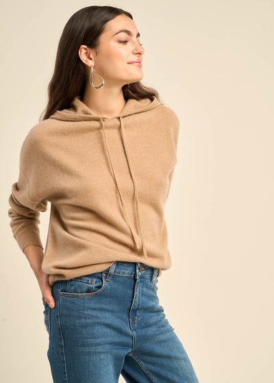 Pull à capuche en cachemire