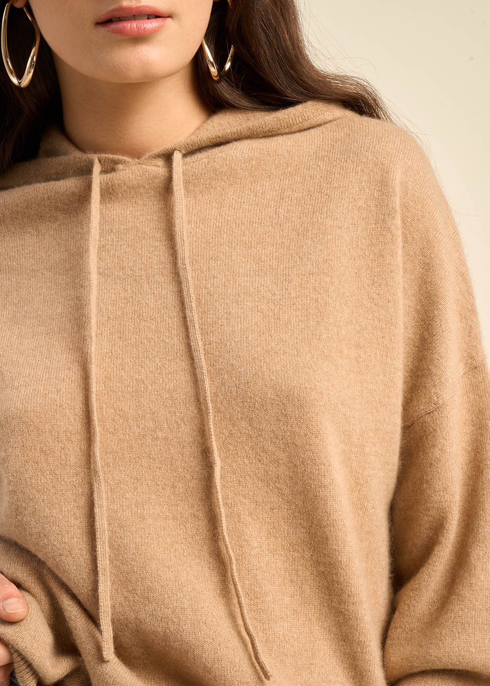 Pull à capuche en cachemire