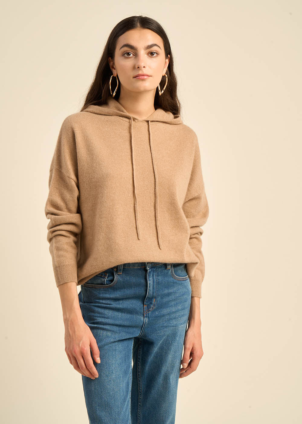 Pull à capuche en cachemire