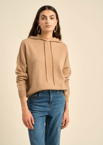 Pull à capuche en cachemire