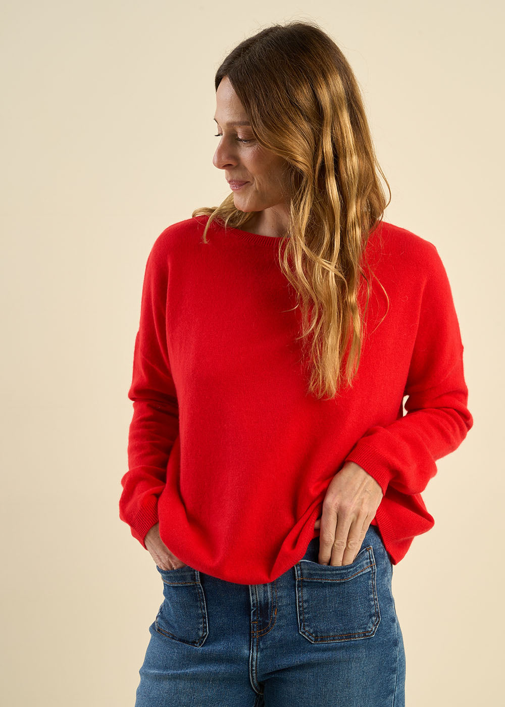 Pull col bateau 100% cachemire