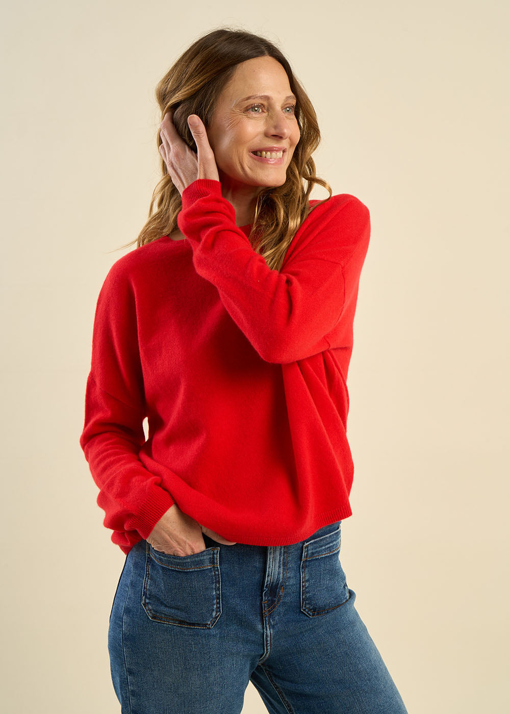Pull col bateau 100% cachemire