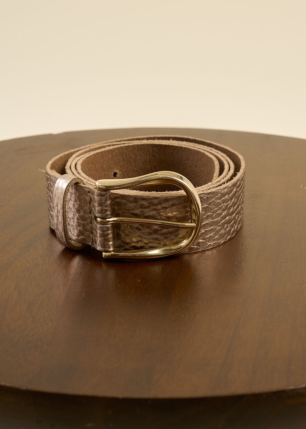 Ceinture en cuir irisée