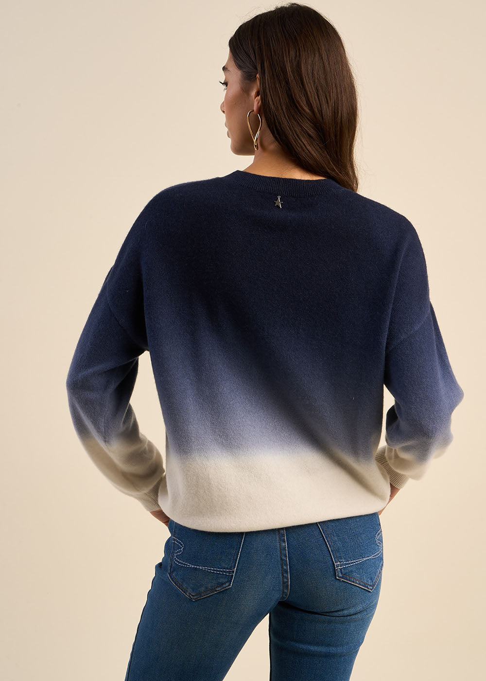 Pull à col rond deep dye