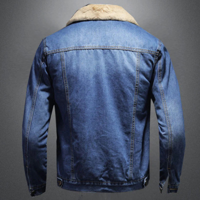 Gabriel | Veste en Jean Coupe-Vent Doublée de Fleece pour Hommes