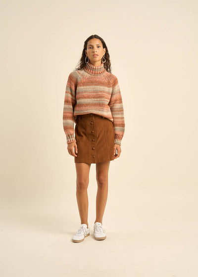 Mini jupe en cuir