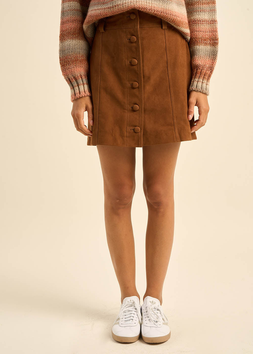 Mini jupe en cuir