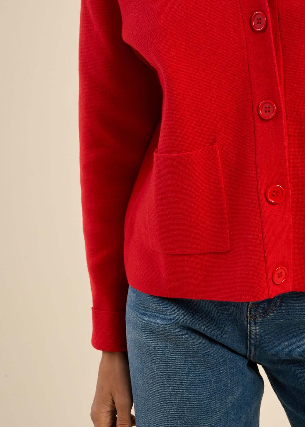 Gilet droit col chemise