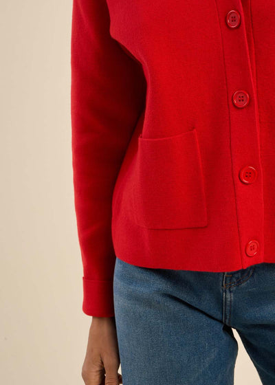Gilet droit col chemise