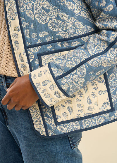 Veste jacquard au tissu effet bandana