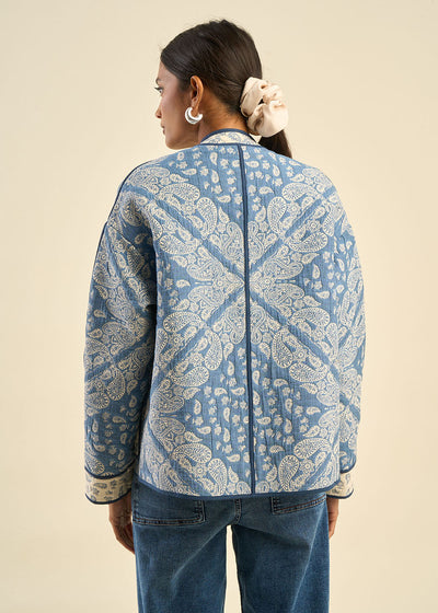 Veste jacquard au tissu effet bandana
