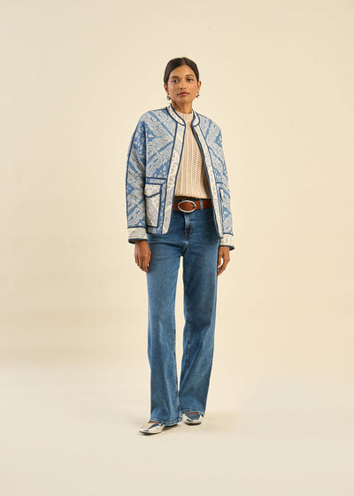 Veste jacquard au tissu effet bandana