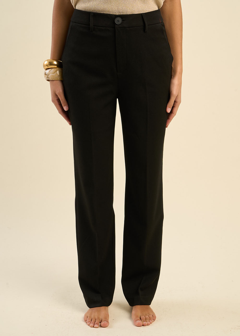 Pantalon de costume à taille haute