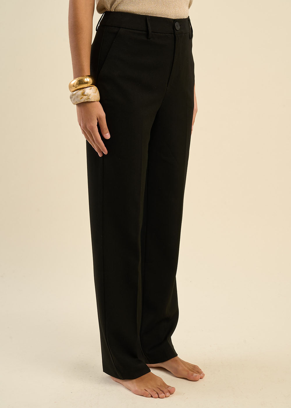 Pantalon de costume à taille haute