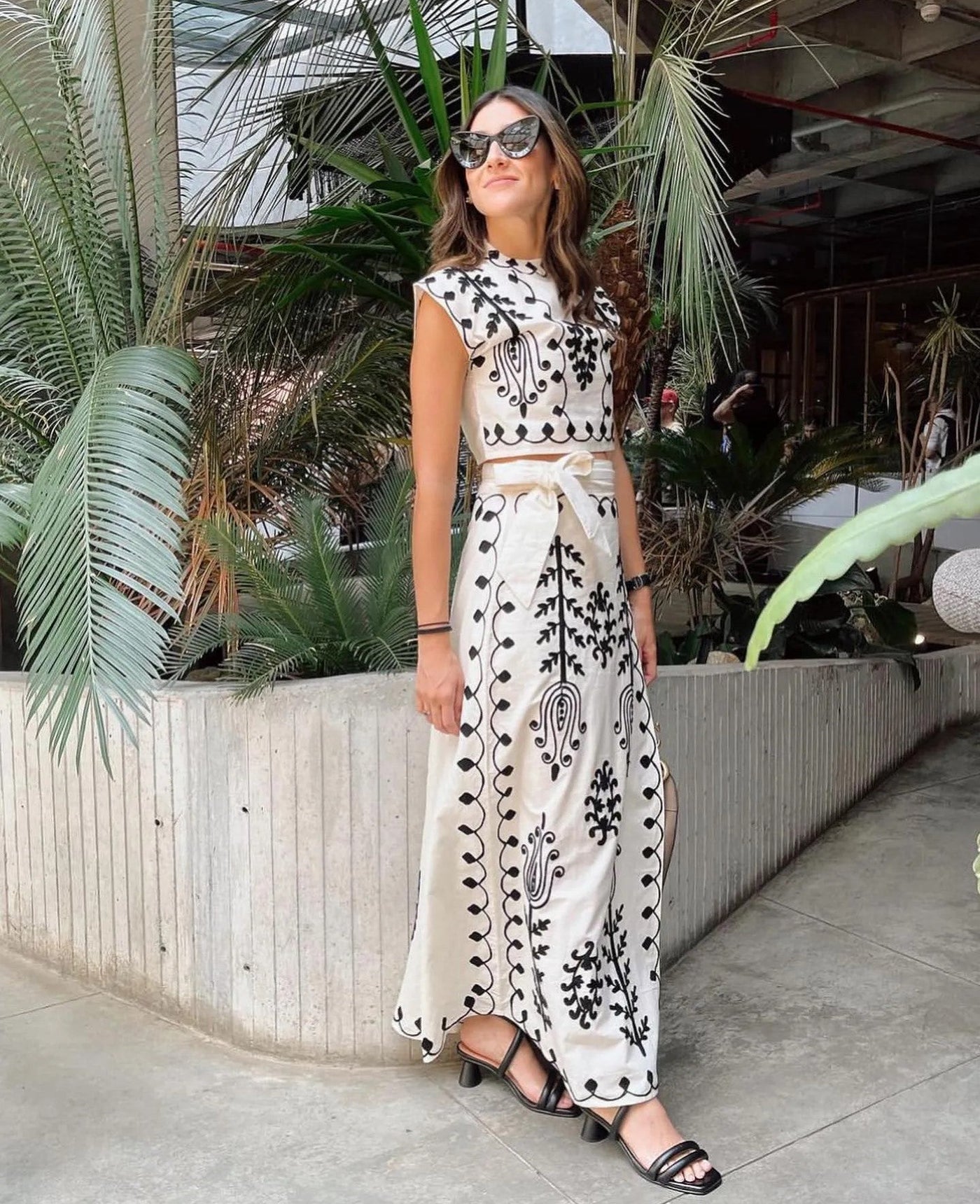 Silvia | Ensemble top et jupe longue