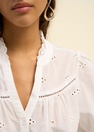 Chemise ample détails romantiques