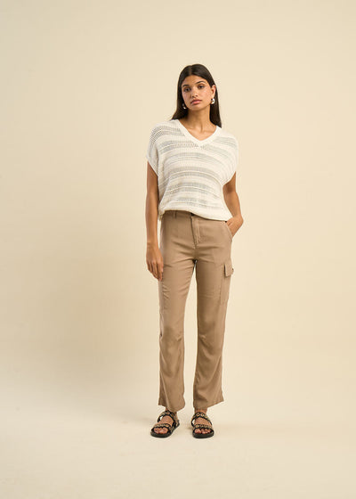 Pantalon cargo coupe droite