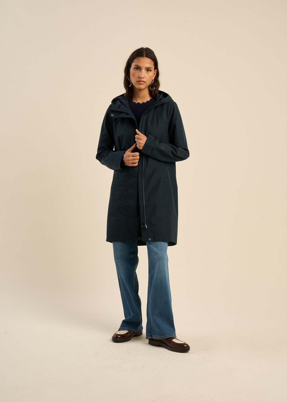 parka déperlante à zip
