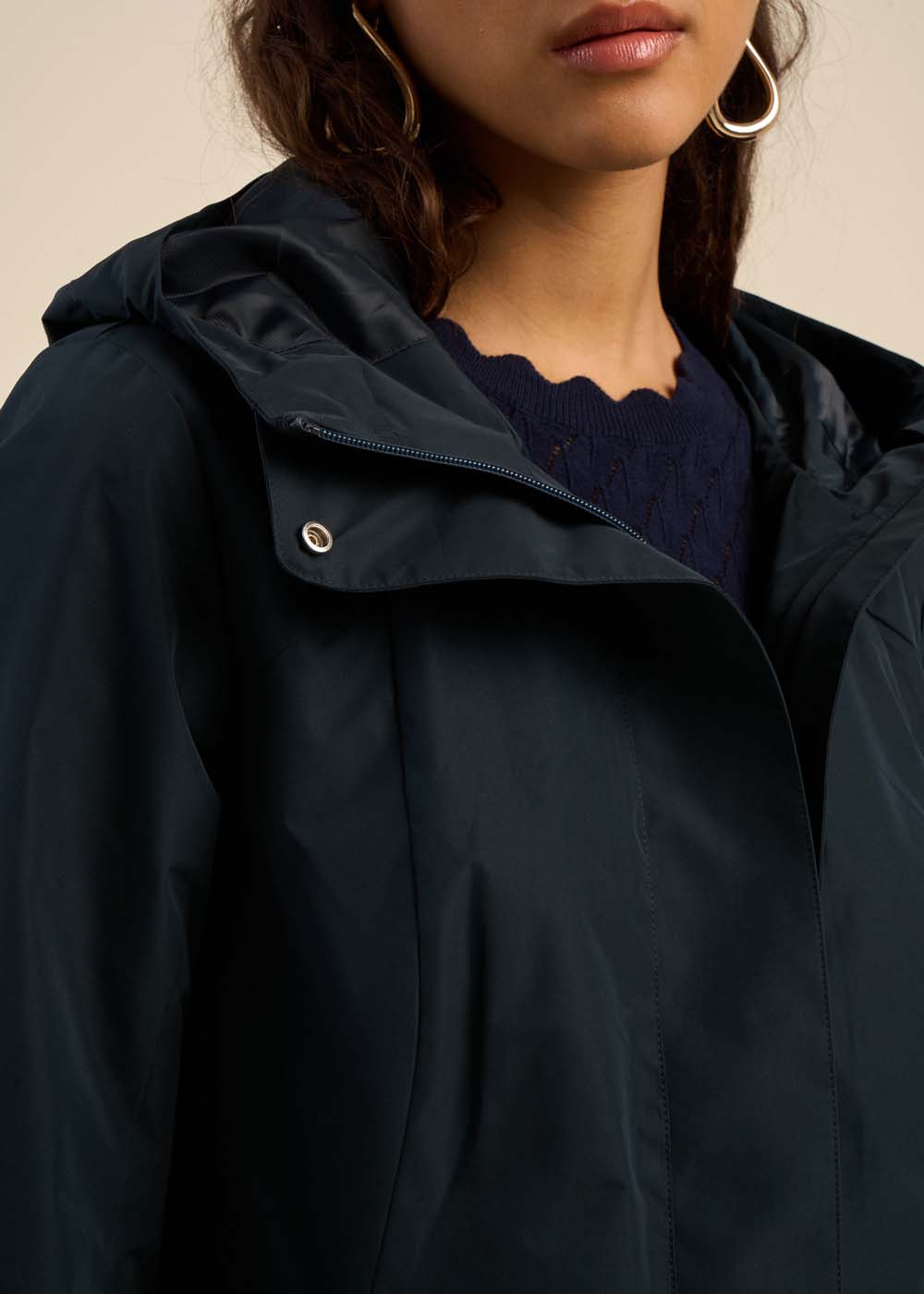 parka déperlante à zip