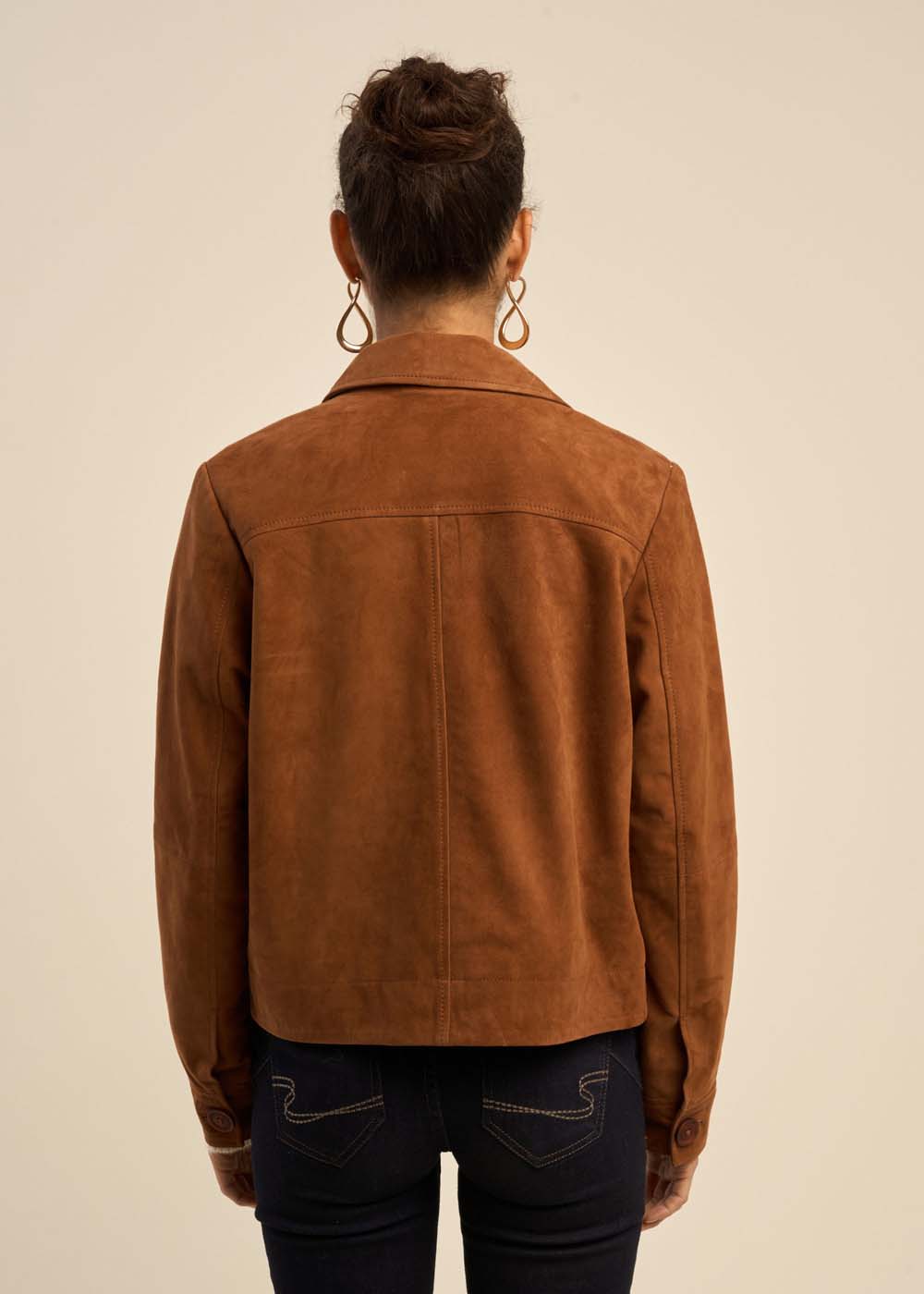 Veste surchemise en suede