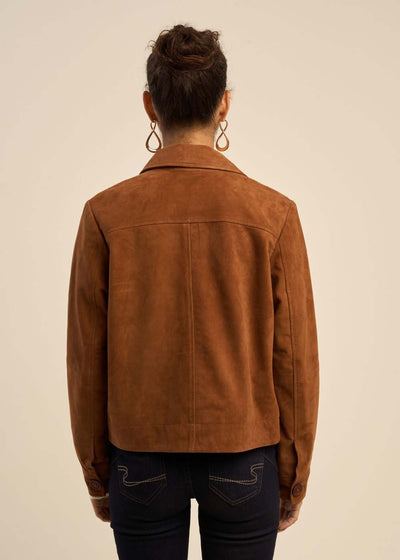 Veste surchemise en suede
