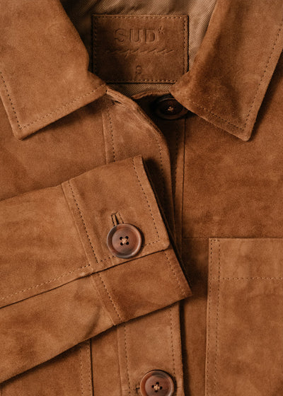 Veste surchemise en suede