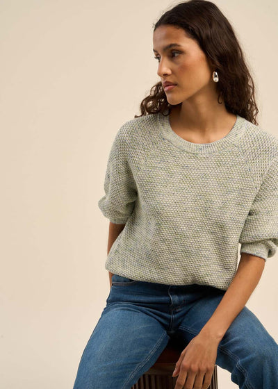 Pull chiné manche 3/4
