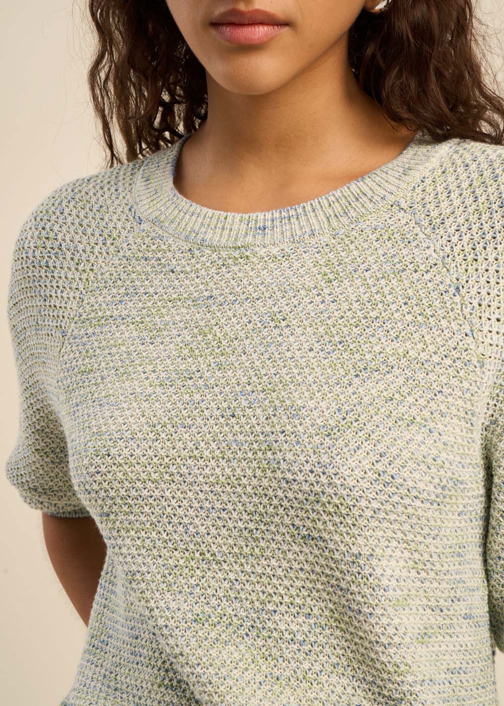 Pull chiné manche 3/4