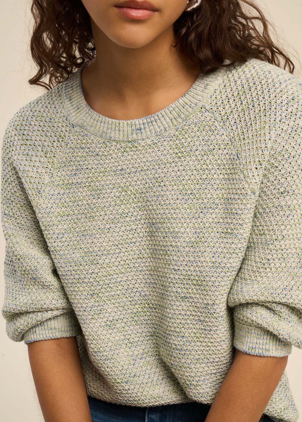Pull chiné manche 3/4