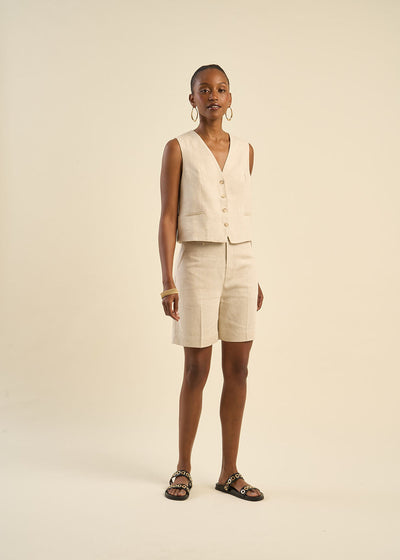 Bermuda de costume à pinces