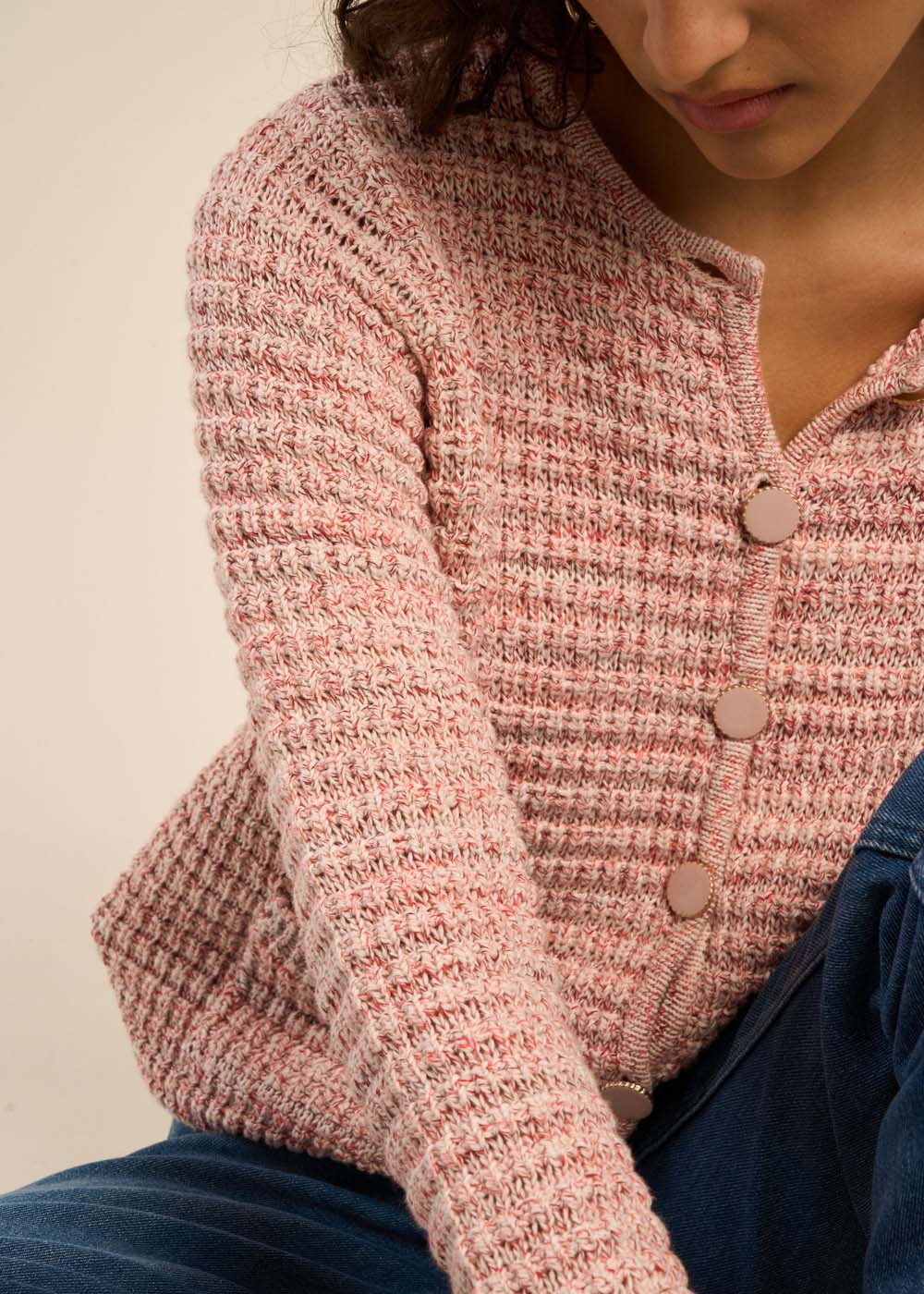 Gilet détails boutons bijoux