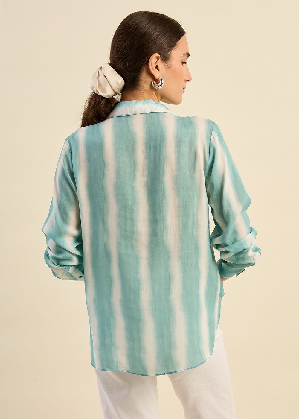 Top fluide à rayures tie and dye