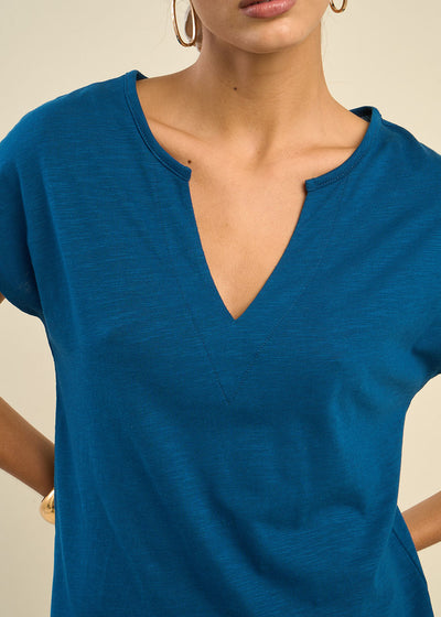 Robe droite col tunisien