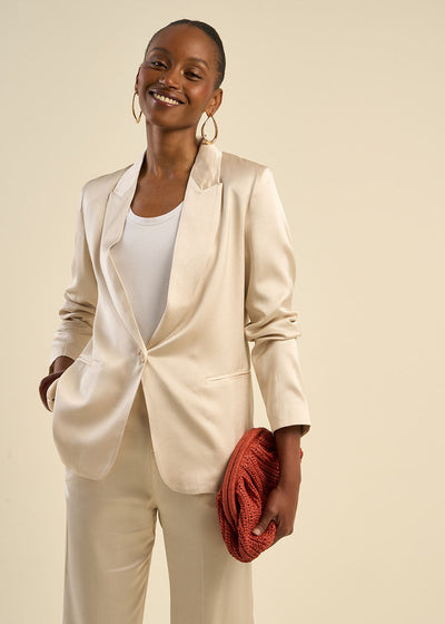 Veste de tailleur satinée