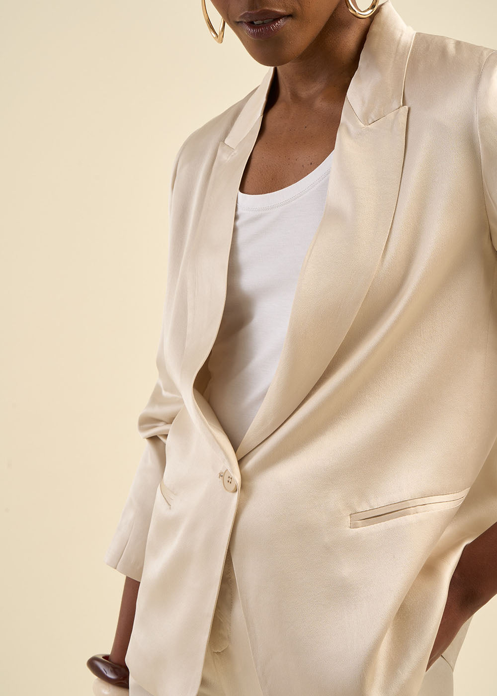 Veste de tailleur satinée