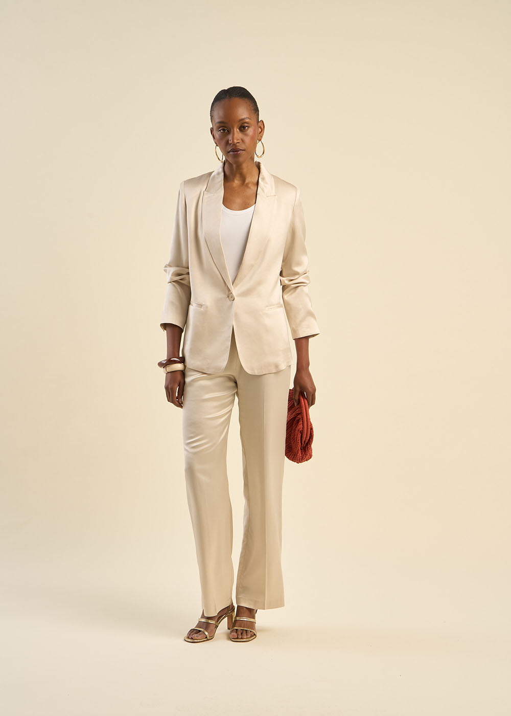 Veste de tailleur satinée