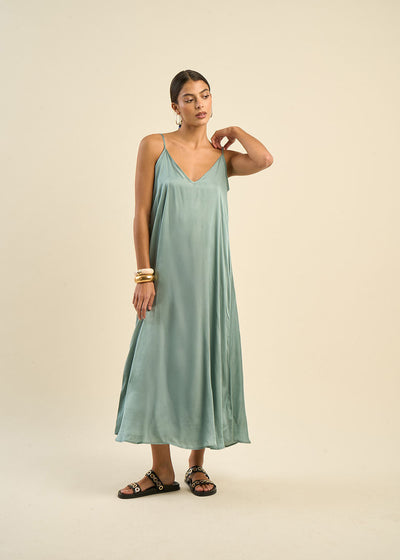 Robe longue à bretelles