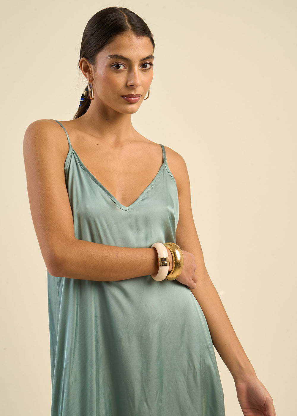 Robe longue à bretelles