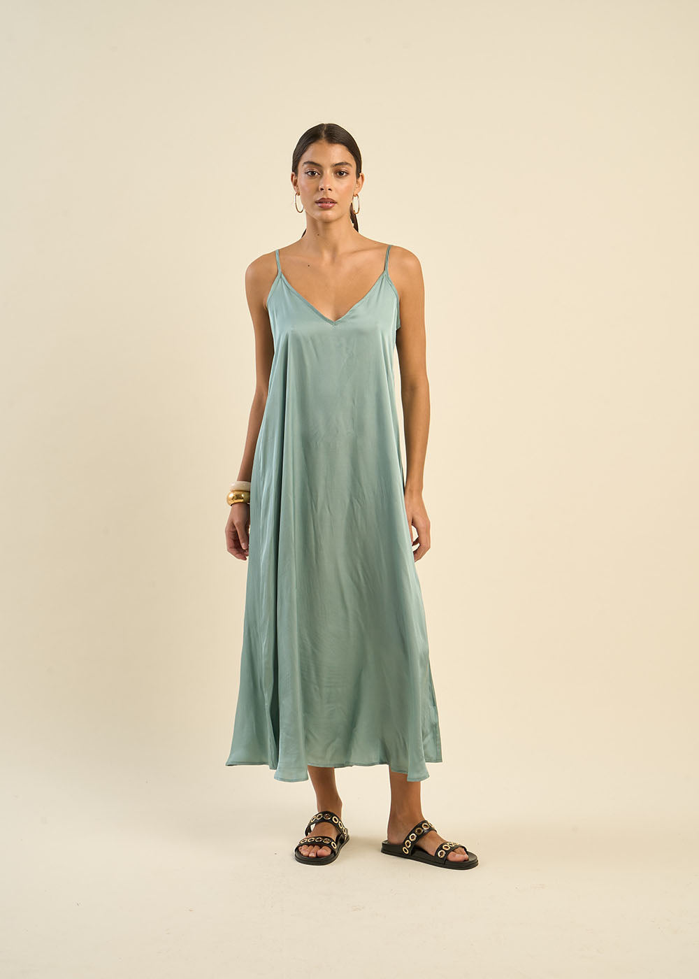 Robe longue à bretelles