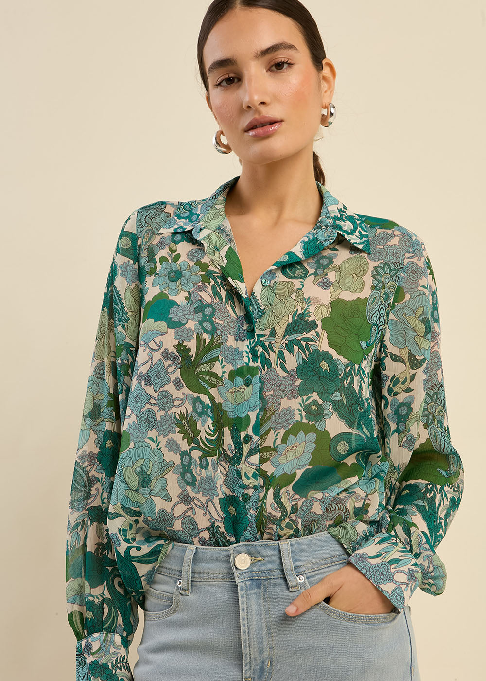 Chemise imprimé fleuri