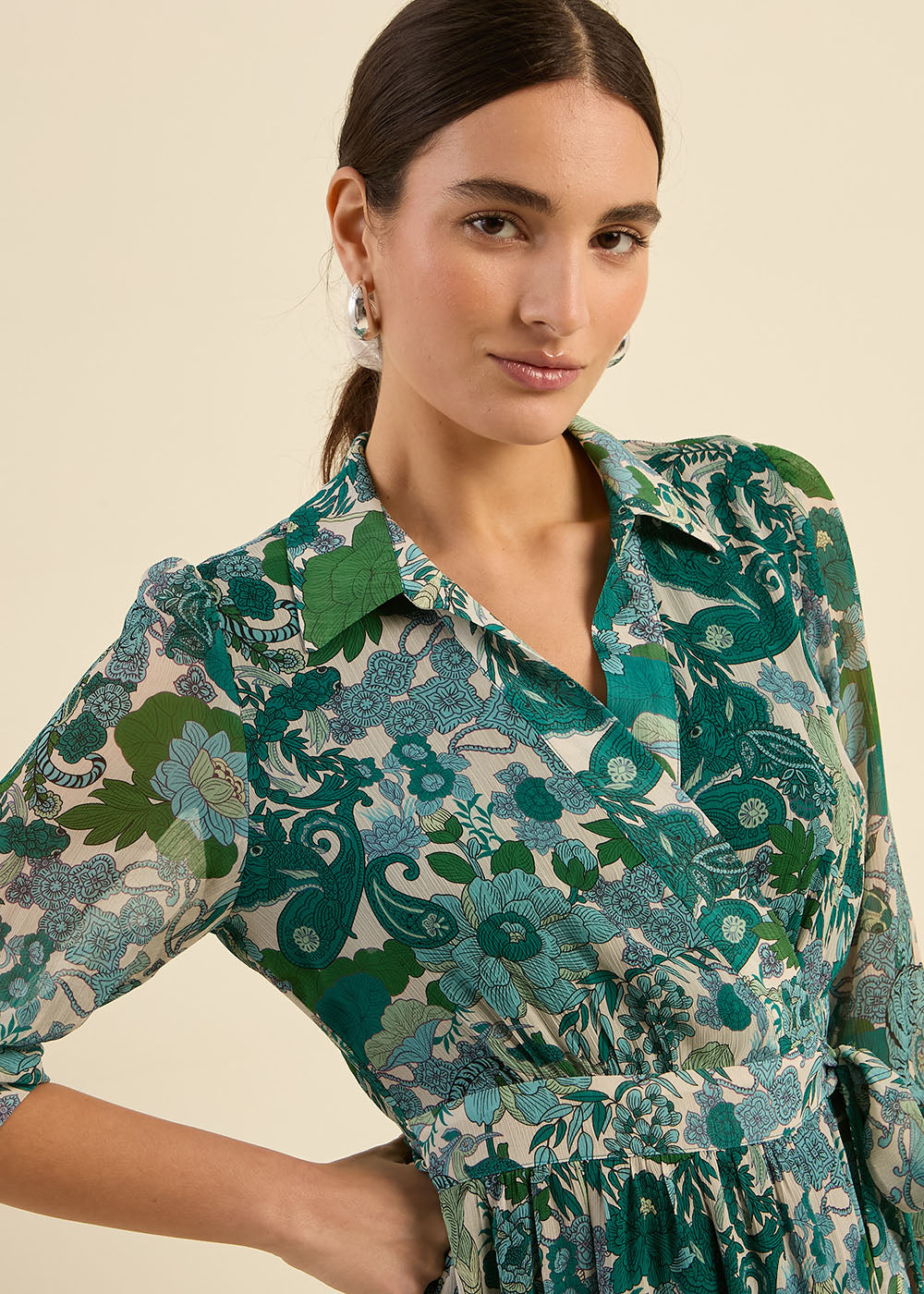 Robe longue imprimée