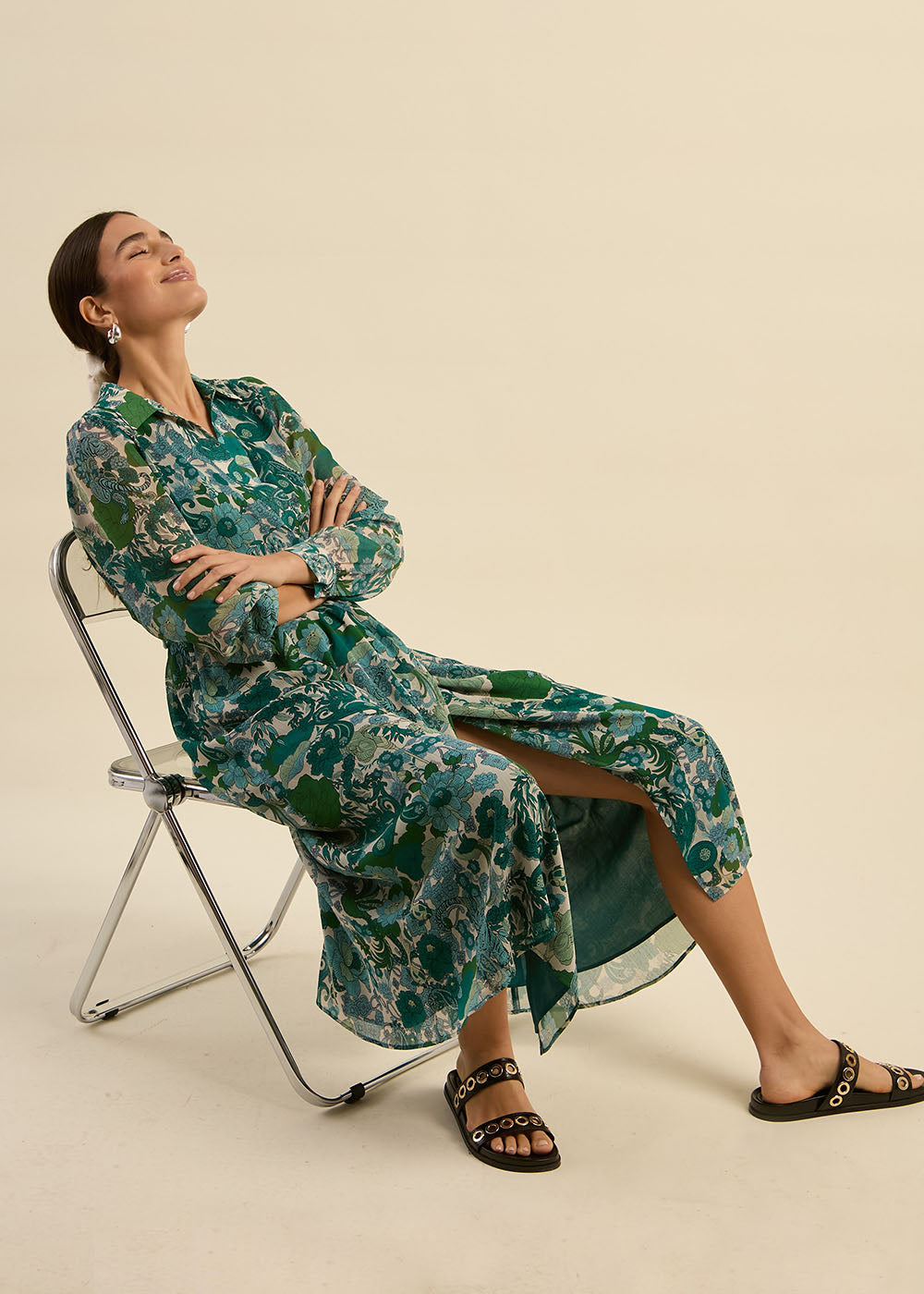 Robe longue imprimée