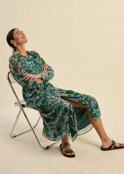 Robe longue imprimée
