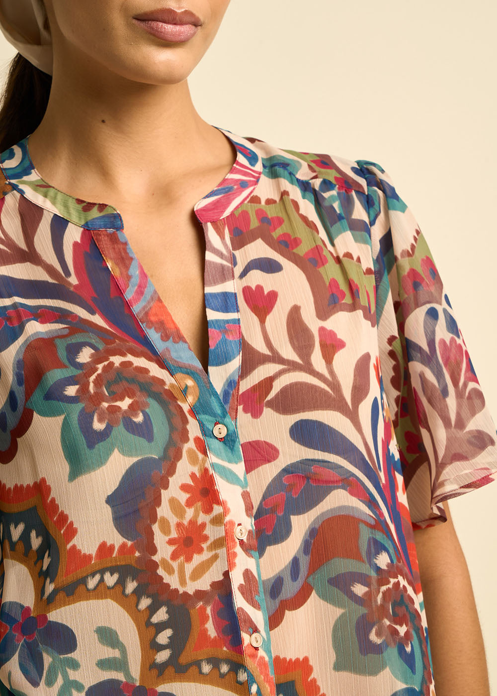 Chemise imprimé végétal