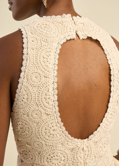 Robe en guipure dos nu