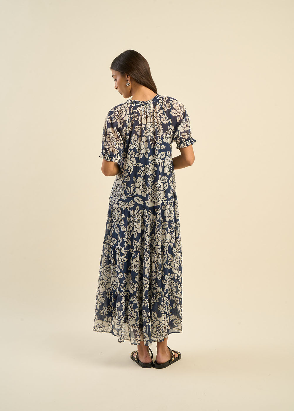 Robe longue à imprimé floral