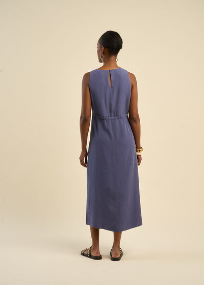 Robe longue ajustée décolleté en V