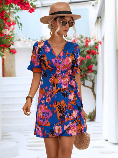 Lina - Robe à manches papillon et ceinture à la taille